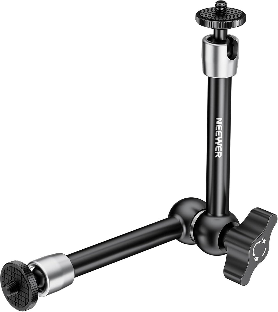 SnelShoppen - 25cm verstelbare friction arm met 0.1cm schroef, geschikt voor SmallRig cage, flitser/LED licht/microfoon/monitor/SuperClip, maximaal dr
