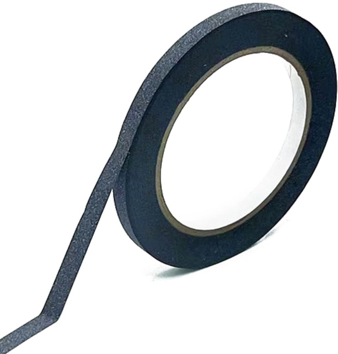 SnelShoppen - 1 rol kleurrijke zelfklevende tape 10 m x 8 mm - plakband voor bruiloft, feest, decoratie, handwerk, geschenkverpakking, scrapbook, zwar