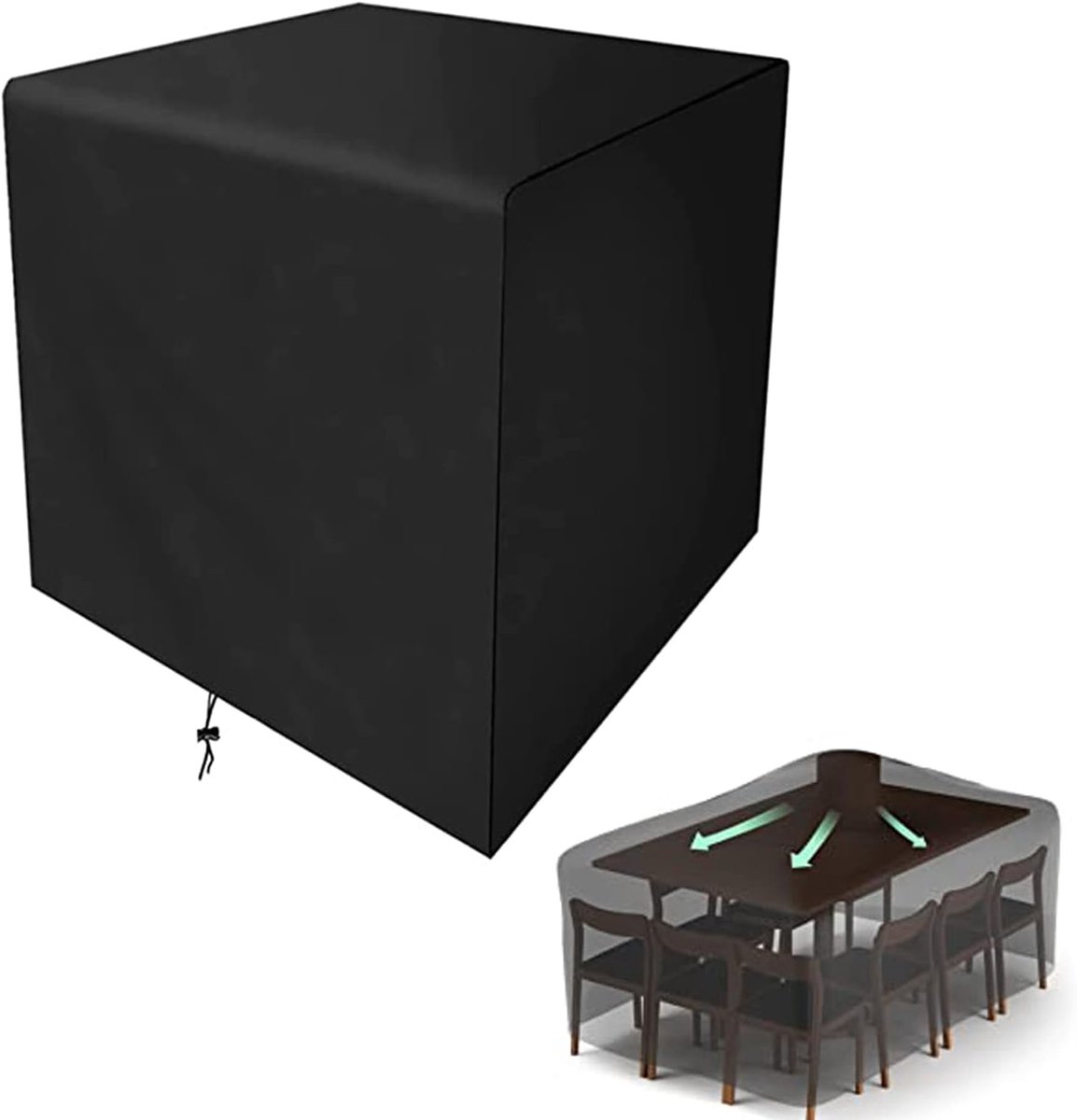 SnelShoppen - Tuinmeubel Beschermhoezen 90 x 90 x 90 cm - Weerbestendig, Scheurvast en Ademend - Vouwbare Bescherming voor Buitenmeubelen - Ideaal voo