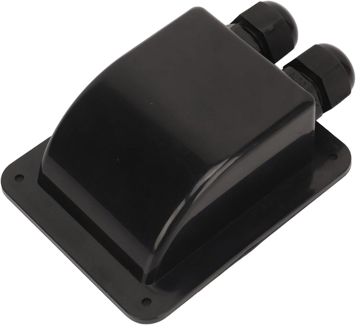 SnelShoppen - Waterdichte Dubbele Kabel Solar Invoerkast voor Motorhome, Dak, Boot, Jacht, Camping en Reis Paneel (6 M²-12 mm²) (Zwart)