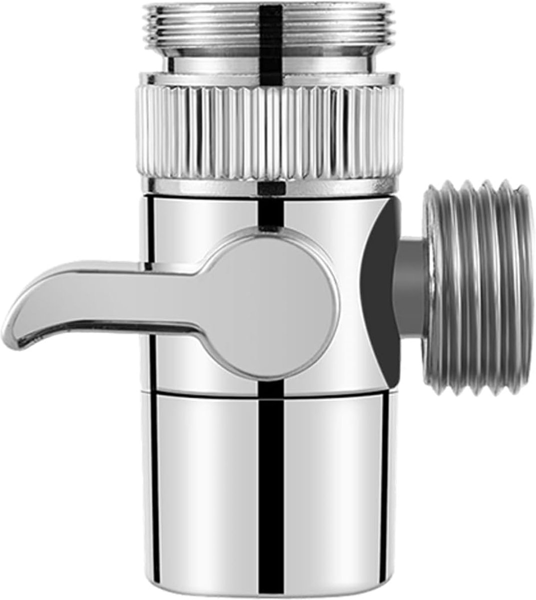 SnelShoppen - 1 Pcs Drieweg Afsluiter, Buitenkraan Bypass Drieweg Afsluiter, Kraan Reserve Onderdelen, Kraan Adapter, Koper, 46 x 23 mm
