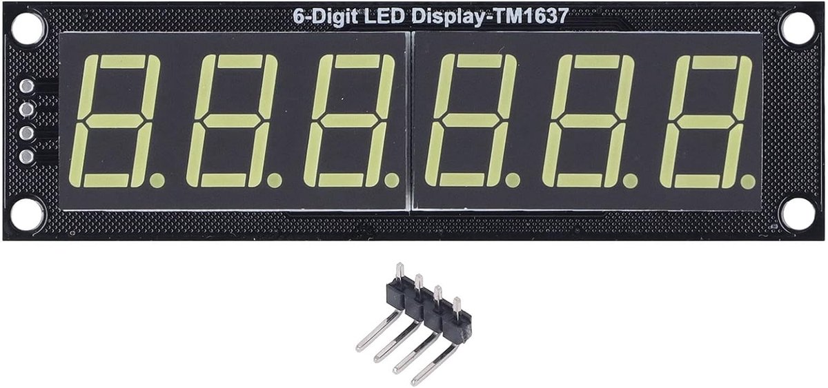 SnelShoppen - LED Digitale Tube 6 Cijfers 7 Segmenten Display TM1637 IC 2 Pin Wit Licht Voor Digitale Weergave