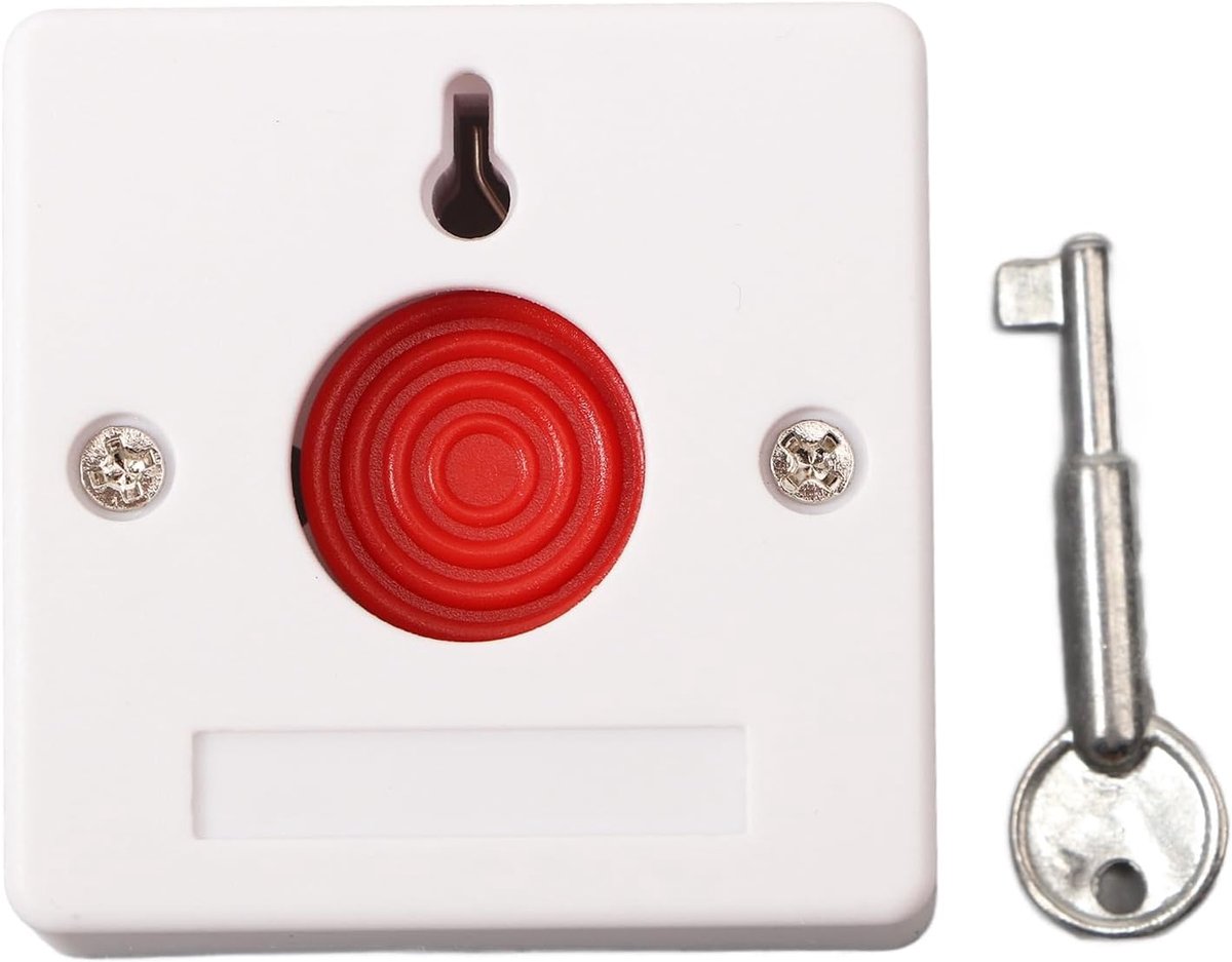 Noodalarmknop - Paniekknop Alarm - Beveiligingssystemen - Handmatige Reset - 5.2 x 5.2 cm
