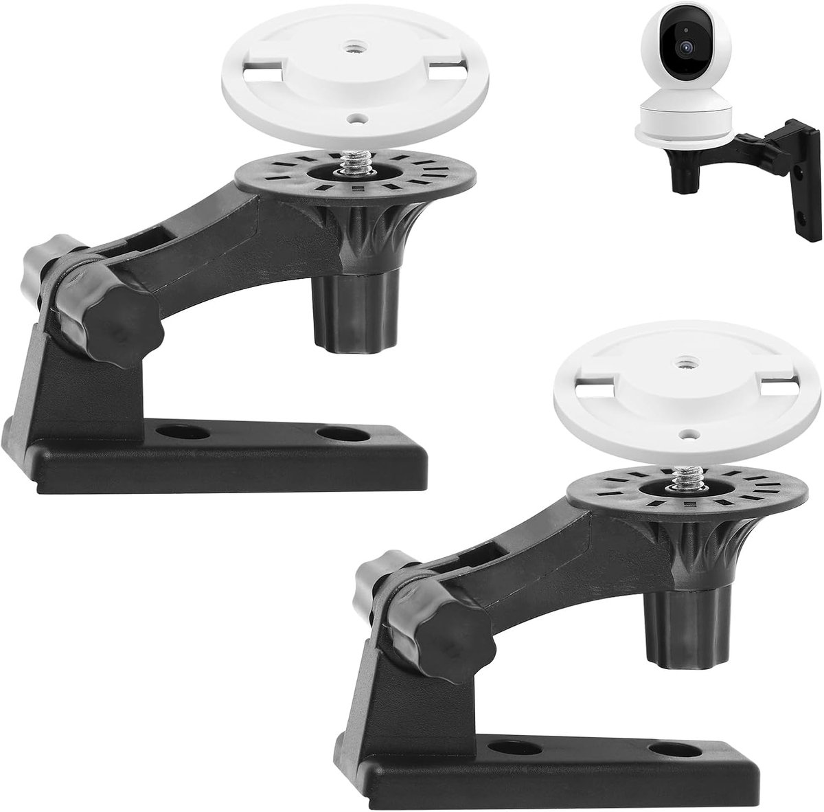 SnelShoppen - 2 Stuks Camera Wandmontage Beugels Geschikt voor Binnen en Buiten, Verstelbare Camerasteun voor Reolink E1 / E1 Pro, Inclusief Bevestigi