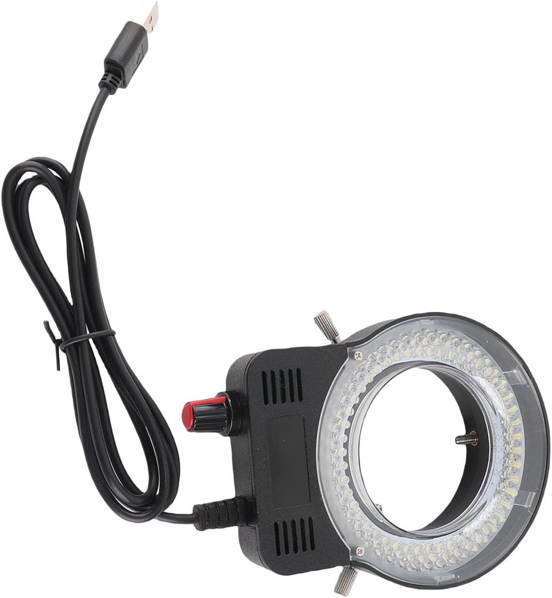 SnelShoppen - 144 LED Ring Microscoop Licht Verstelbare Verlichting, USB Aangedreven Microscoop Licht met Hoge Helderheid LED Ring Lichtbron voor Lath