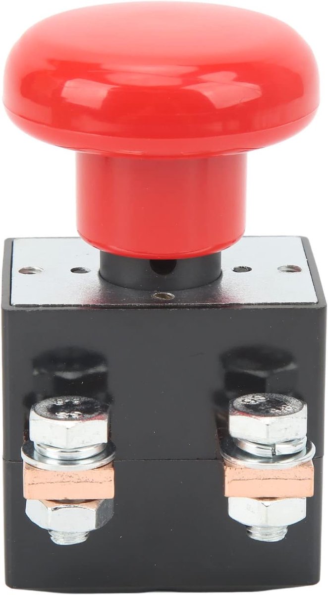 SnelShoppen - Noodstop Drukknop Schakelaar IP67 Waterdicht 220‑250A 12‑220V 50mm Montagegat voor Voertuigen en Heftrucks