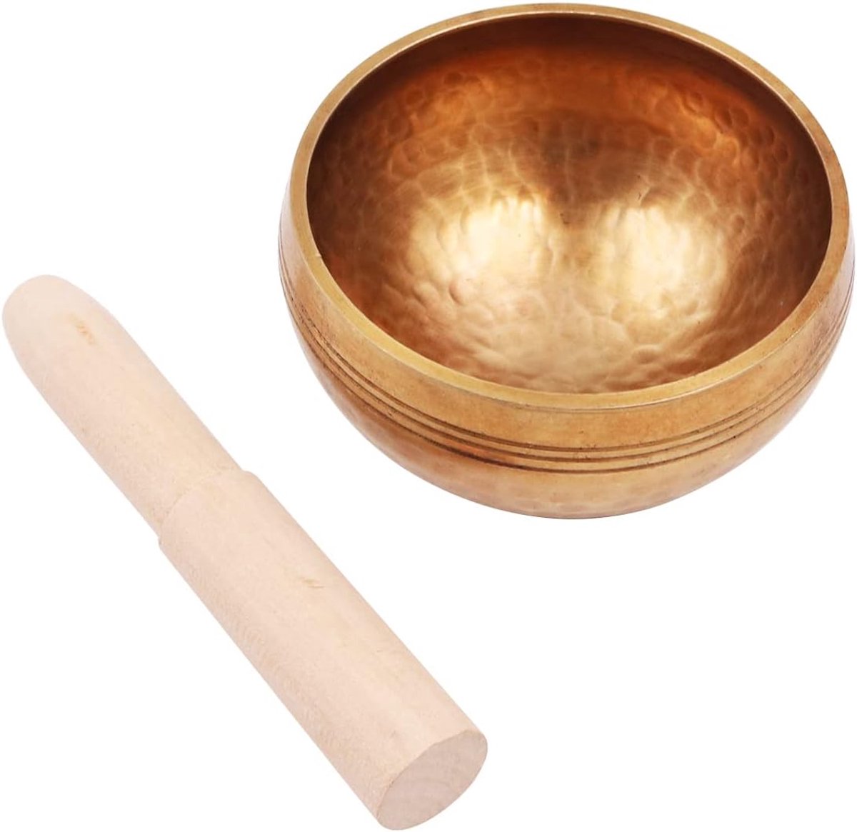 SnelShoppen - Tibetaanse klankschaal set met hamer en kussen - Eenvoudig te bespelen - Geweldig geluid voor yoga, meditatie, mindfulness en angstverli