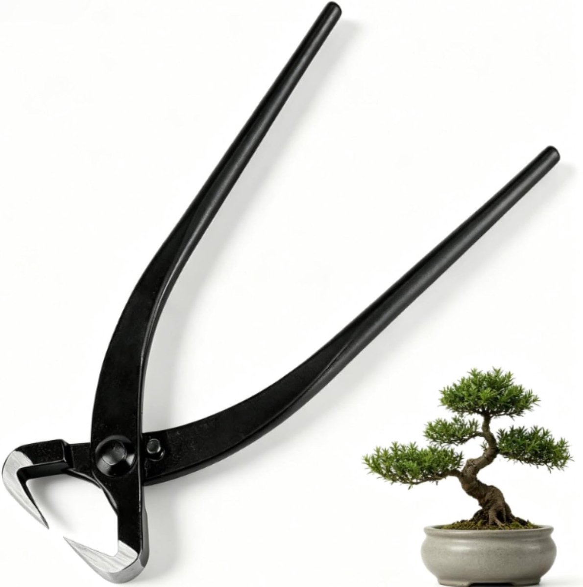 SnelShoppen - Handgesmede Bonsai Takkenknipper, Professionele Tuin Gereedschap, Hoogwaardige Manganese Staal, Lange Takkenknipper, Bonsai Nippers voor