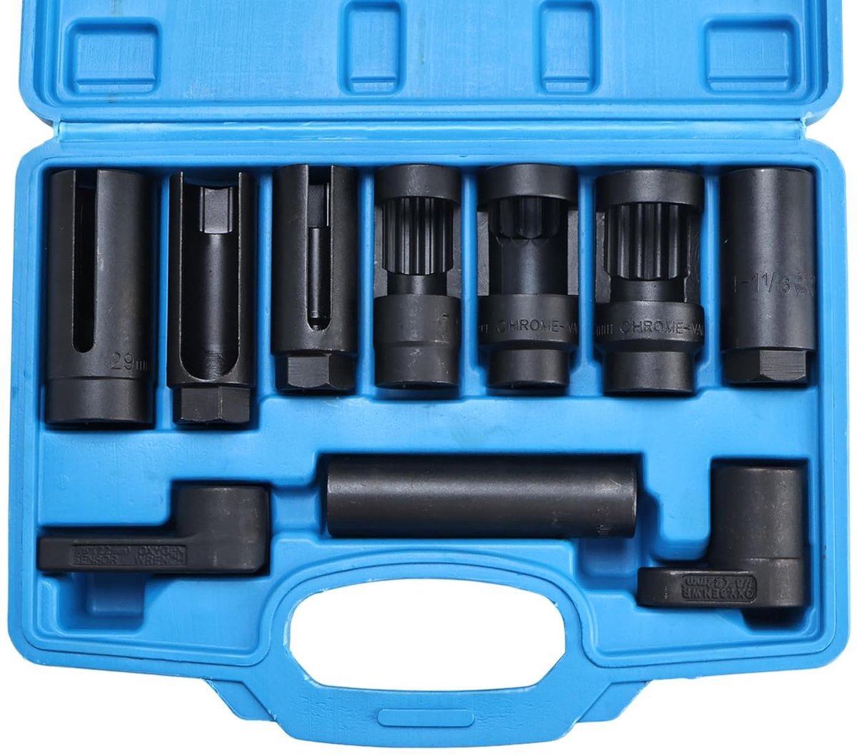 SnelShoppen - Lambda probes spanner set (10) voor zuurstofsensoren, 22mm, 3/8 inch en 1/2 inch, ideaal voor VW, Audi, Seat, Renault en meer