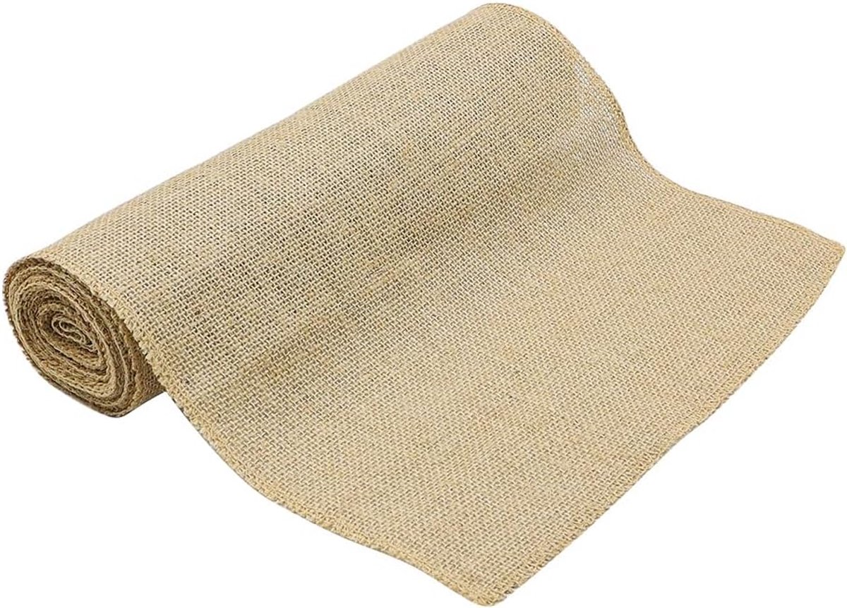 SnelShoppen - Jute Tafelrunner 30cm x 5m - Eco-vriendelijk en Biologisch Afbreekbaar - Rustieke Decoratie voor Bruiloften, Feesten en Thuis