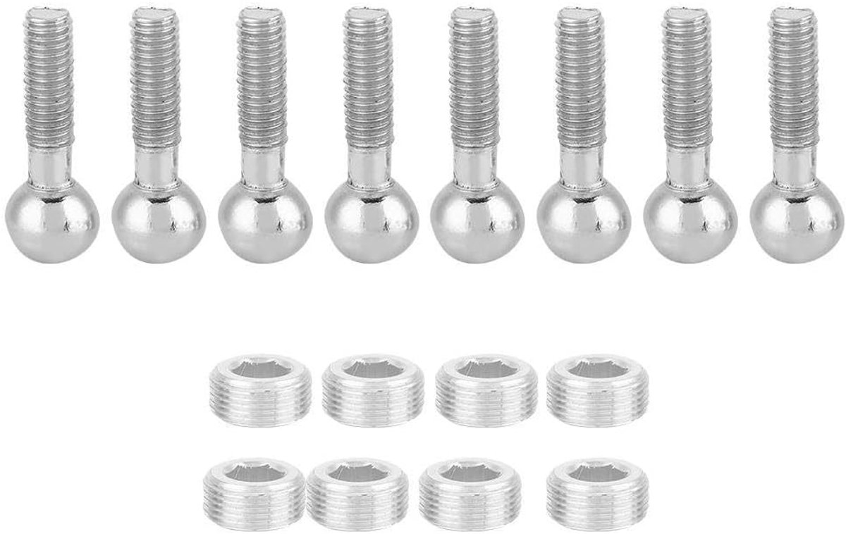 SnelShoppen - 8 Stuks Balhoofdschroeven met Zeskantmoeren - Hoogwaardige Duurzame Metaalmaterialen voor Modelbouw, DIY Reparaties en Hobbyprojecten