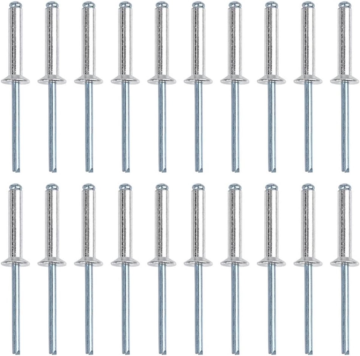SnelShoppen - 20 stuks aluminium blindklinknagels assortiment 5 x 25mm, duurzaam en robuust voor binnen en buiten gebruik