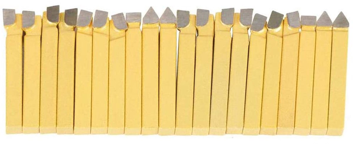SnelShoppen - 20 Stuks 1/4 Inch Gereedschap Carbide met Punt voor Lassen, Frezen, Draai Gereedschap Set voor Metaalbewerking, Hoogwaardige Toolset, La