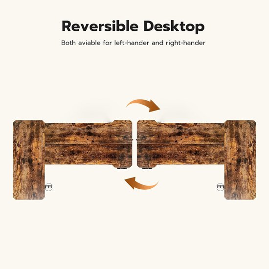 Elektrisch Bureau - Hoogte Verstelbaar - Thuiswerken Ergonomisch - Stil Liftsysteem - 150 x 100 CM - Vintagebruin — afbeelding 2