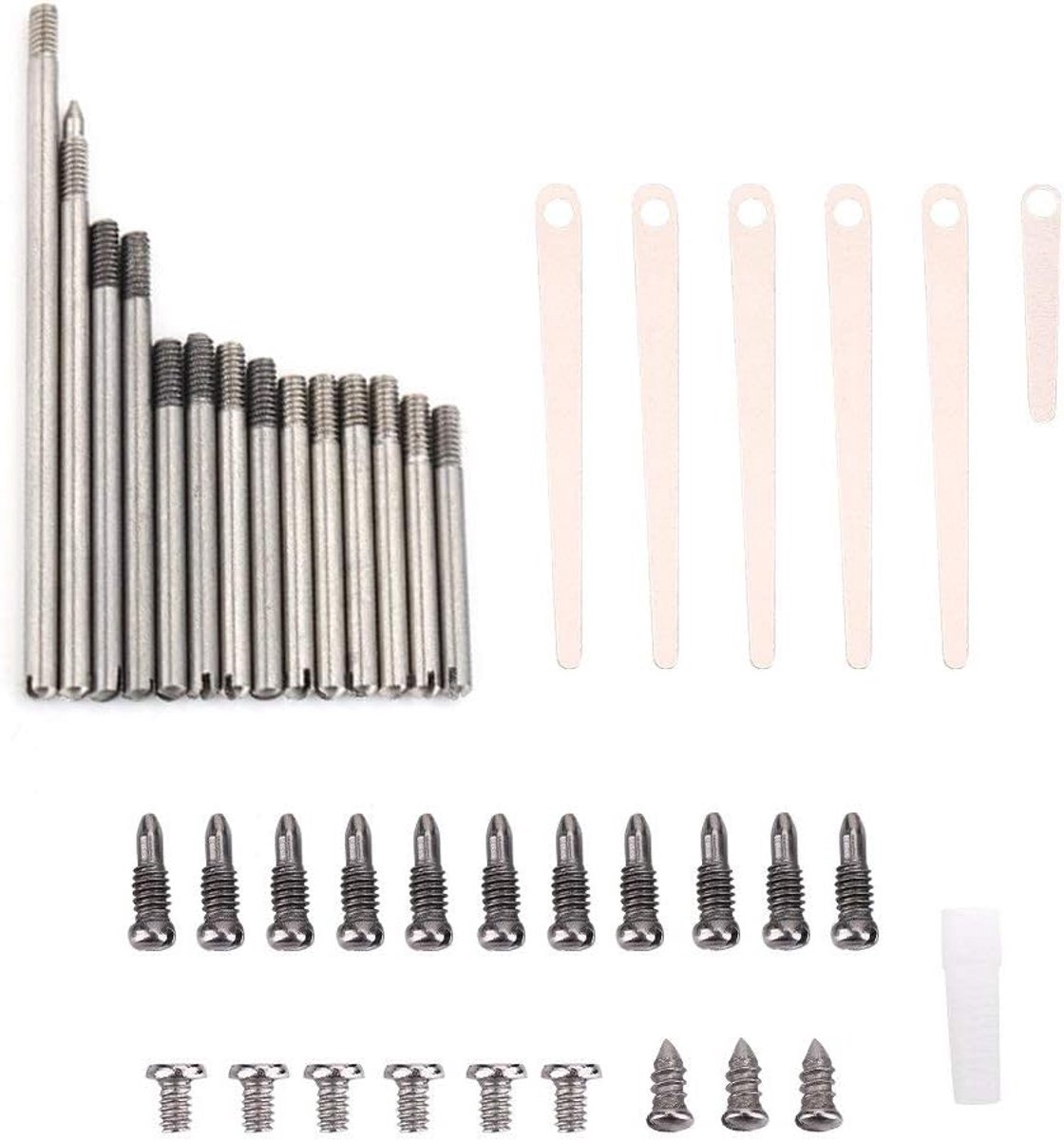 SnelShoppen - Clarinet Reparatie Gereedschap Set - 1 Set Met 14 Rollers, 6 Veren, 11 Schroeven, 6 Fixeer Schroeven, 3 Pols Schroeven, 1 Set Schroef -