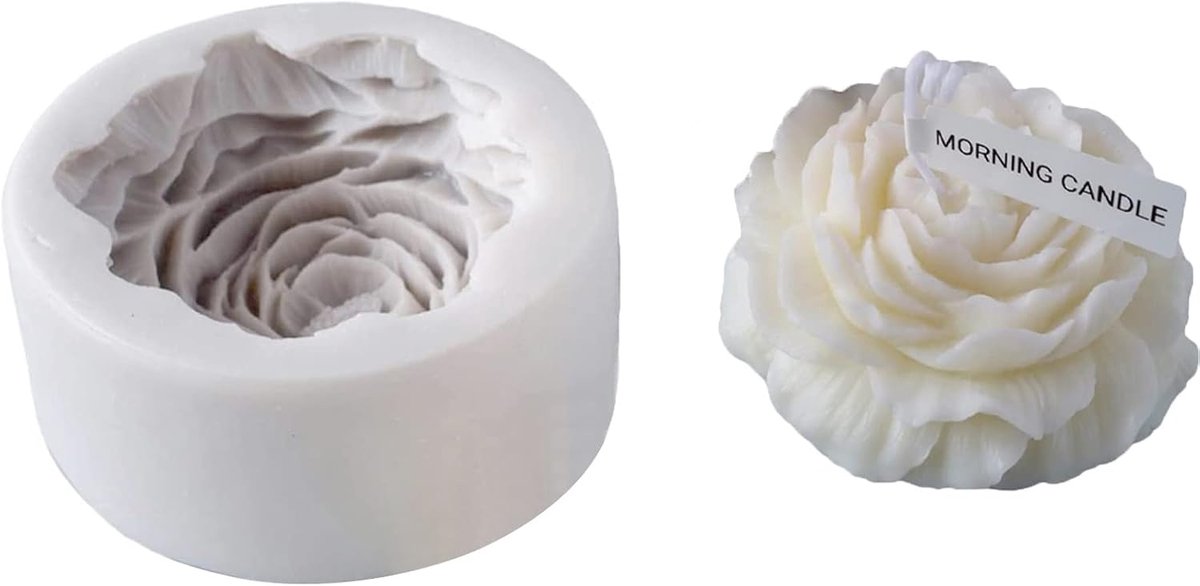 SnelShoppen - 3D Siliconen Mallen Pioenroos voor Taartdecoratie, DIY Bakvormen voor Bruiloft, Verjaardagsfeest, Kerstdecoratie, Herbruikbaar en Flexib