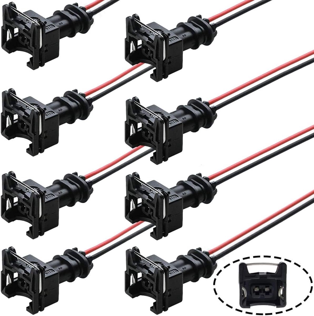 Brandstofinjector stekker - 2-draads vrouwelijke connector - geschikt voor meerdere automerken - ShopVlot