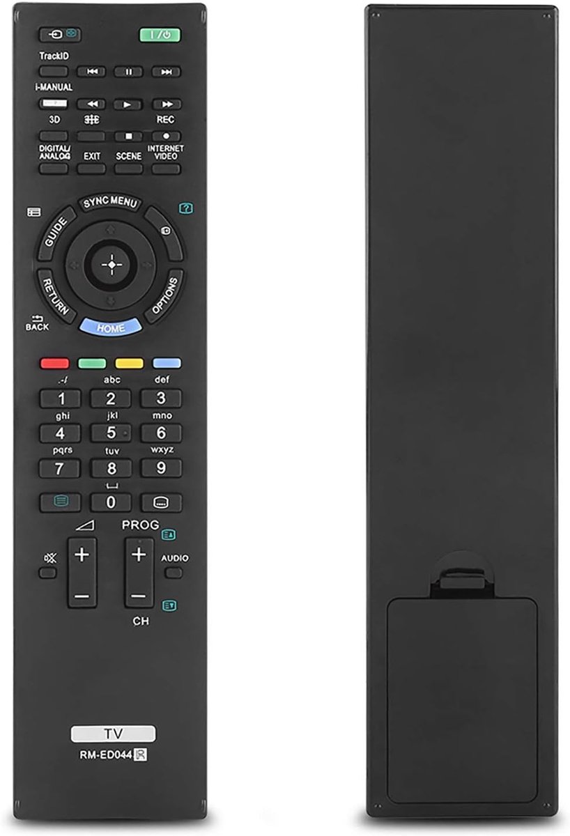 SnelShoppen - Yunir RM-ED044 Vervangende Afstandsbediening voor Smart TV, Directe Toegang tot Digitale TV Kanalen, Geen Programmeren Nodig, Extra Bere