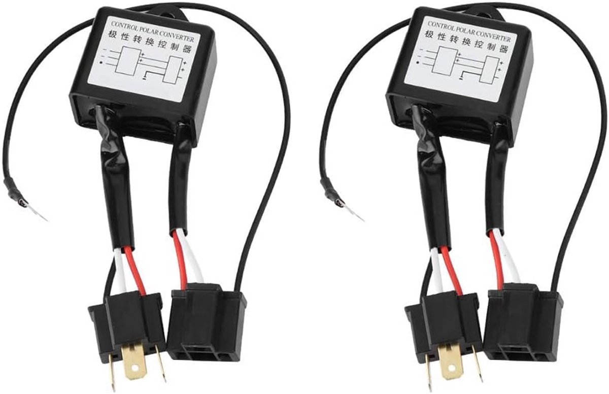 SnelShoppen - Terisass Polar Negatieve Converter 2 stuks, Reverse Polarity Inverter voor LED Verlichting, Waterproof Negative Schakelaar Adapter voor