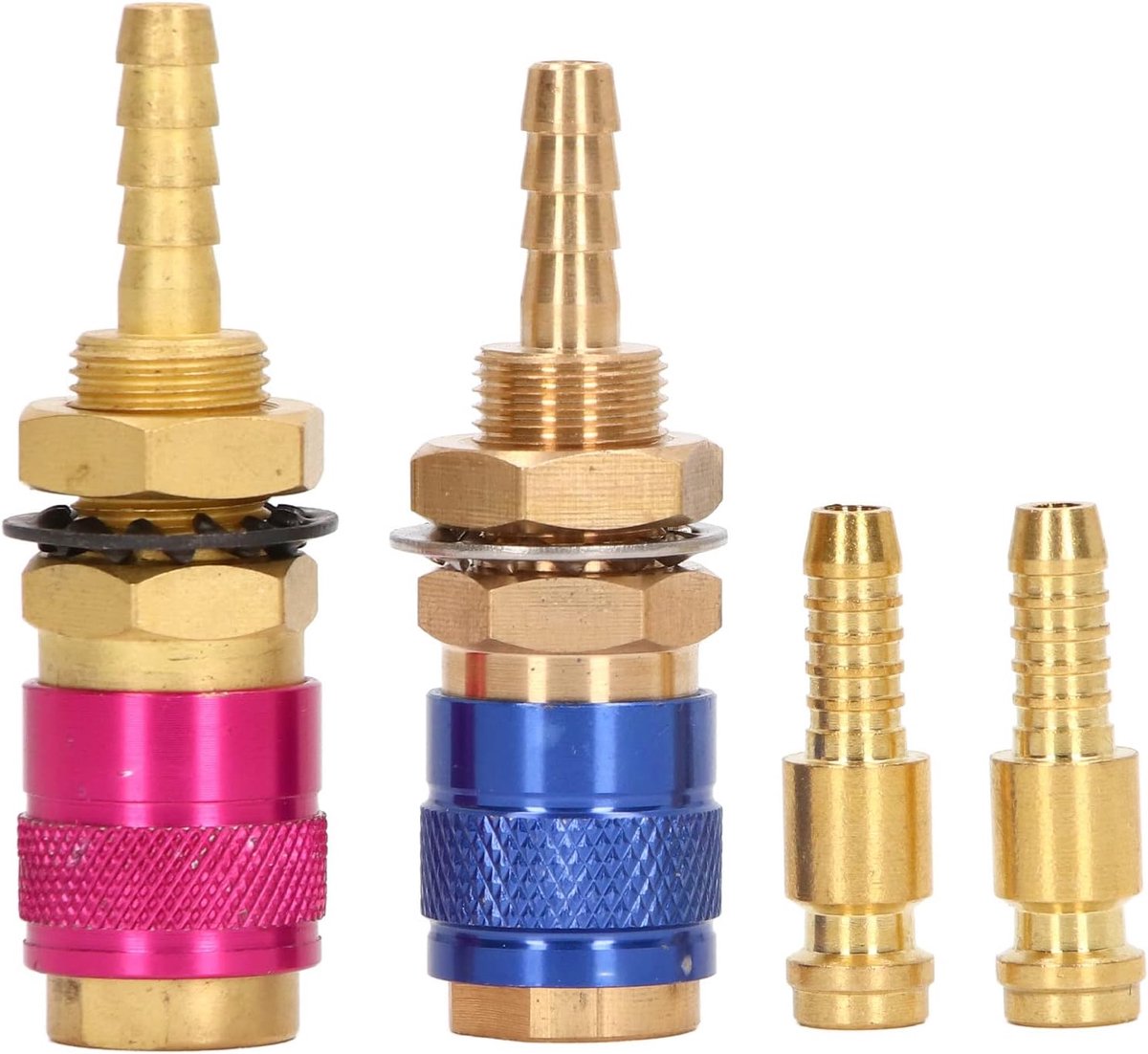 SnelShoppen - Watergekoelde Gasadapter Snelkoppeling Messing voor MIG TIG Lasapparatuur 6mm Snelsysteem