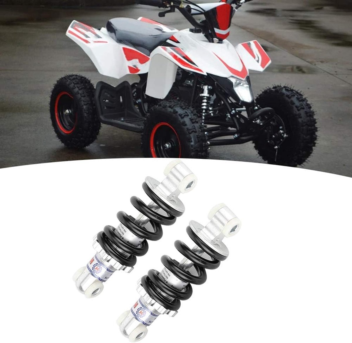 SnelShoppen - Motorfiets Schokdempers Set van 2 125 mm Universeel voor ATV Go Kart Scooter 49 cc Hoogwaardige Metalen Behuizing en Veer