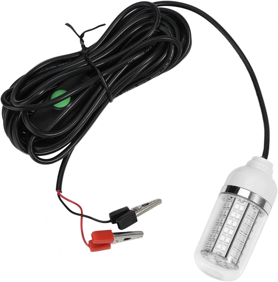 SnelShoppen - LED Onderwater Visserslamp met Kabel, 12V Waterproof IP68 Groene 360° Verlichting voor Lichten en Aas, 8M Kabel voor Diepzeevissen