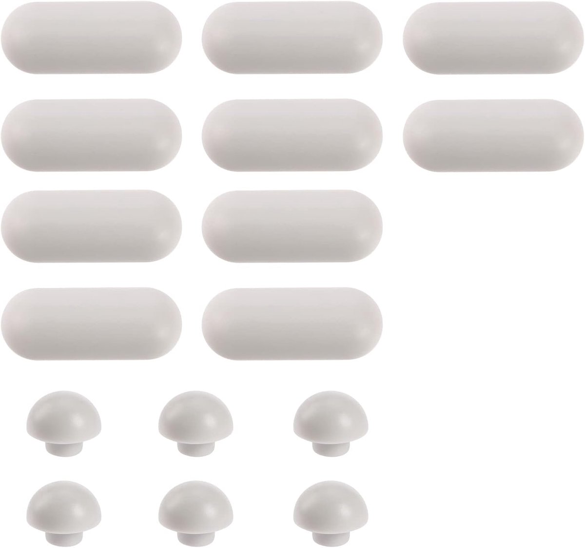 SnelShoppen - 16PCS Toiletzitting Pads Antigeluid Universele Toiletdoppen Grijs Kussens Voor Toiletzitting en Toiletdeksel Voor Thuis Hotel Badkamer