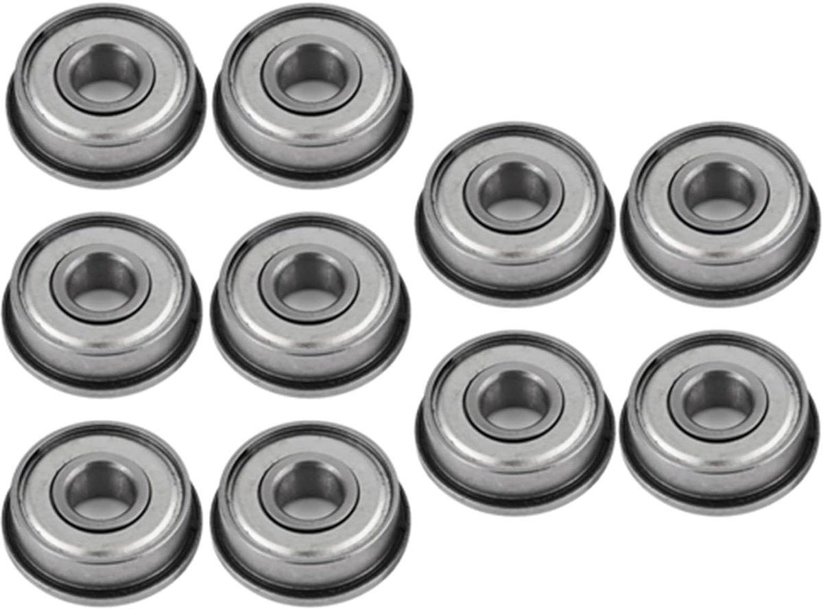 SnelShoppen - 10 Stuks Miniatuur 8mm Flenslagers F608zz Lager Stalen Lagertjes 8x22x7mm Ruisarm Voor Precisie Toepassingen