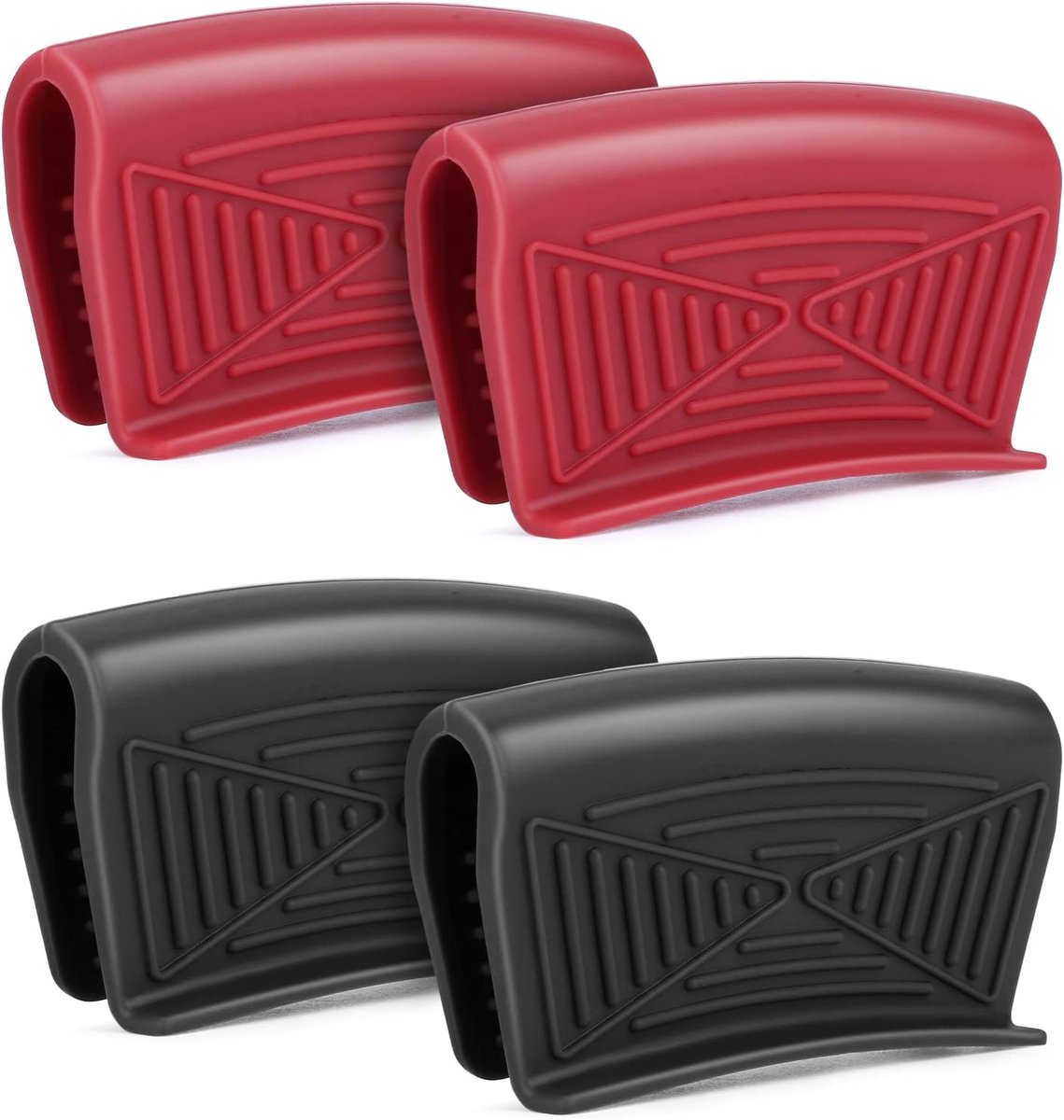 SnelShoppen - Silicone Handgrepen voor Pannen, 2 Paar Antislip Hittebestendig, Hoogwaardige Siliconen voor Oven Schalen, Gietijzeren Casserole, Keuken