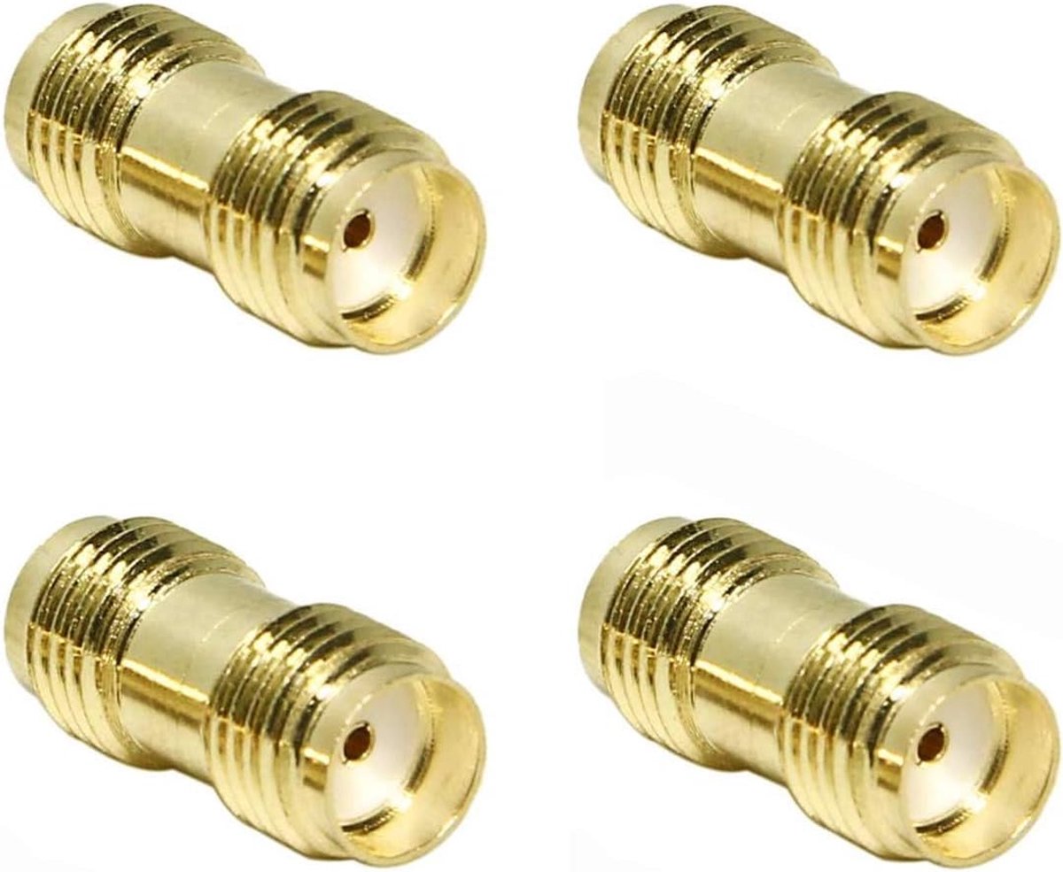SnelShoppen - 4 Stuks SMA Vrouwelijk naar SMA Vrouwelijk RF Coaxiale Adapter Connector voor Antenne, Radio, WiFi, HT - Ideaal voor Amateurgebruik en D