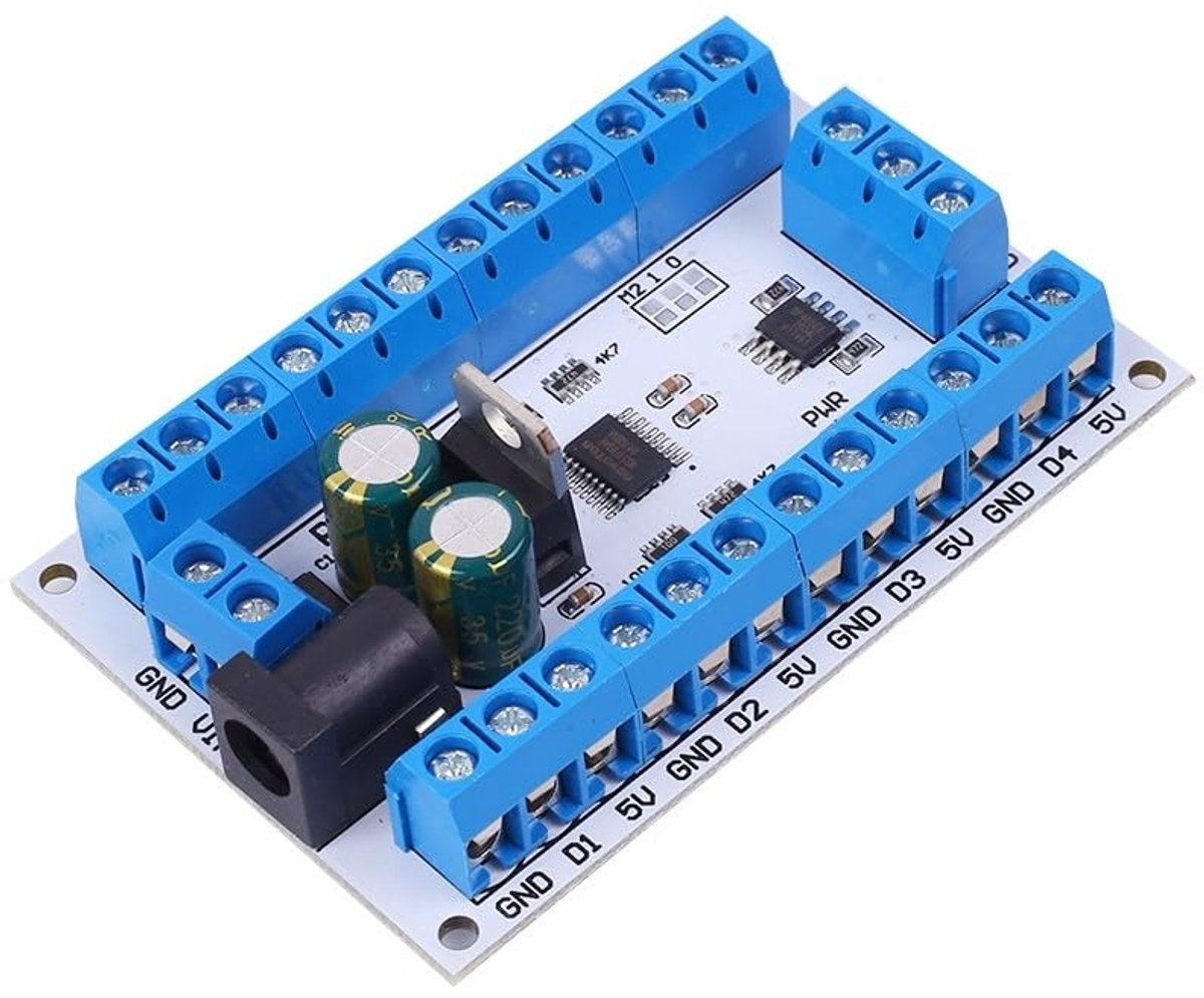 Temperatuurontvanger RS485 8Bit - Gegevensverzamelaar - Voor 8 sensoren - Betrouwbare datalogging - ShopVlot