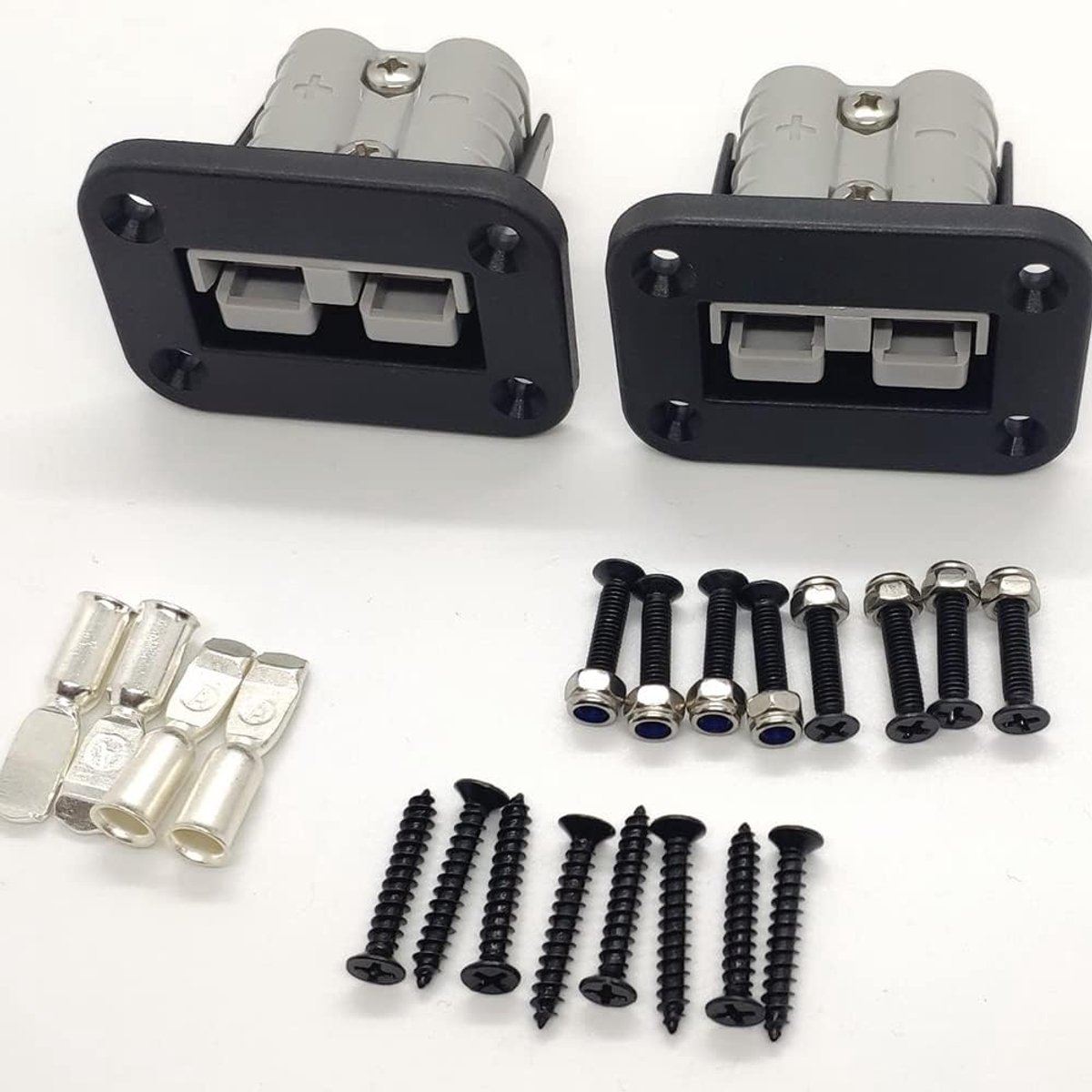 SnelShoppen - 2-delige Anderson Recessed 50Amp Montagebeugel Paneelafdekking voor Caravan - Brandwerend, Corrosiebestendig en Duurzaam - Voor Flush Mo