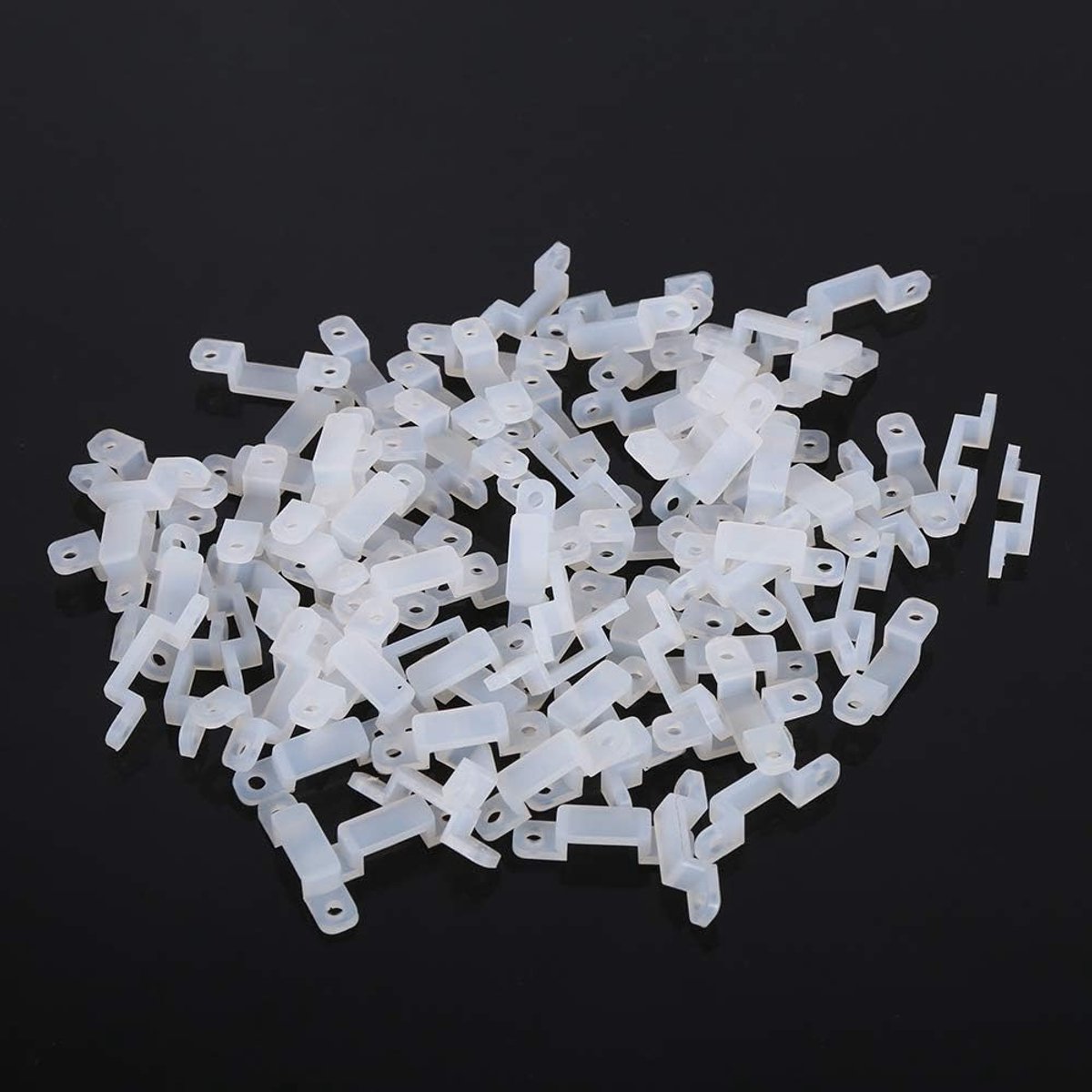 SnelShoppen - Silicone Montage Clips voor LED Strips 8/10/12mm - 100 Stuks Houder Clips voor 3528 5050 1210 RGB LED Verlichting - Perfect voor Feesten