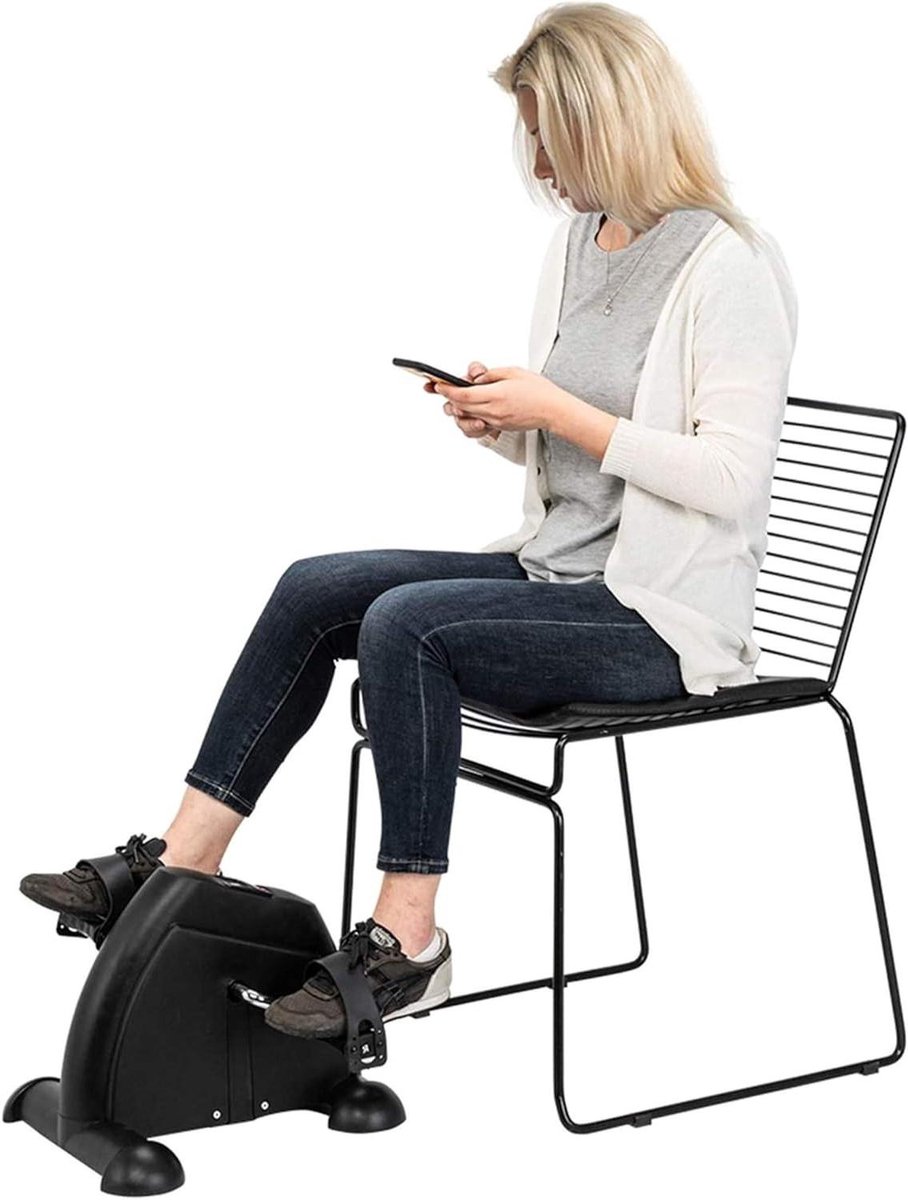 Pedaal Hometrainer - Mini Fiets - Benen Trainen - LCD Scherm - 30 cm Hoogte - Zwart