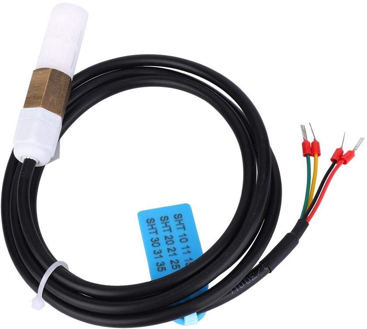 SnelShoppen - Digitale Vochtmeter Temperatuur Sensor FS400-SHT3X voor Vloeren, I2C Uitgang, Plastic Behuizing, -20 tot 100°C, 0 tot 99% Vochtigheid, V