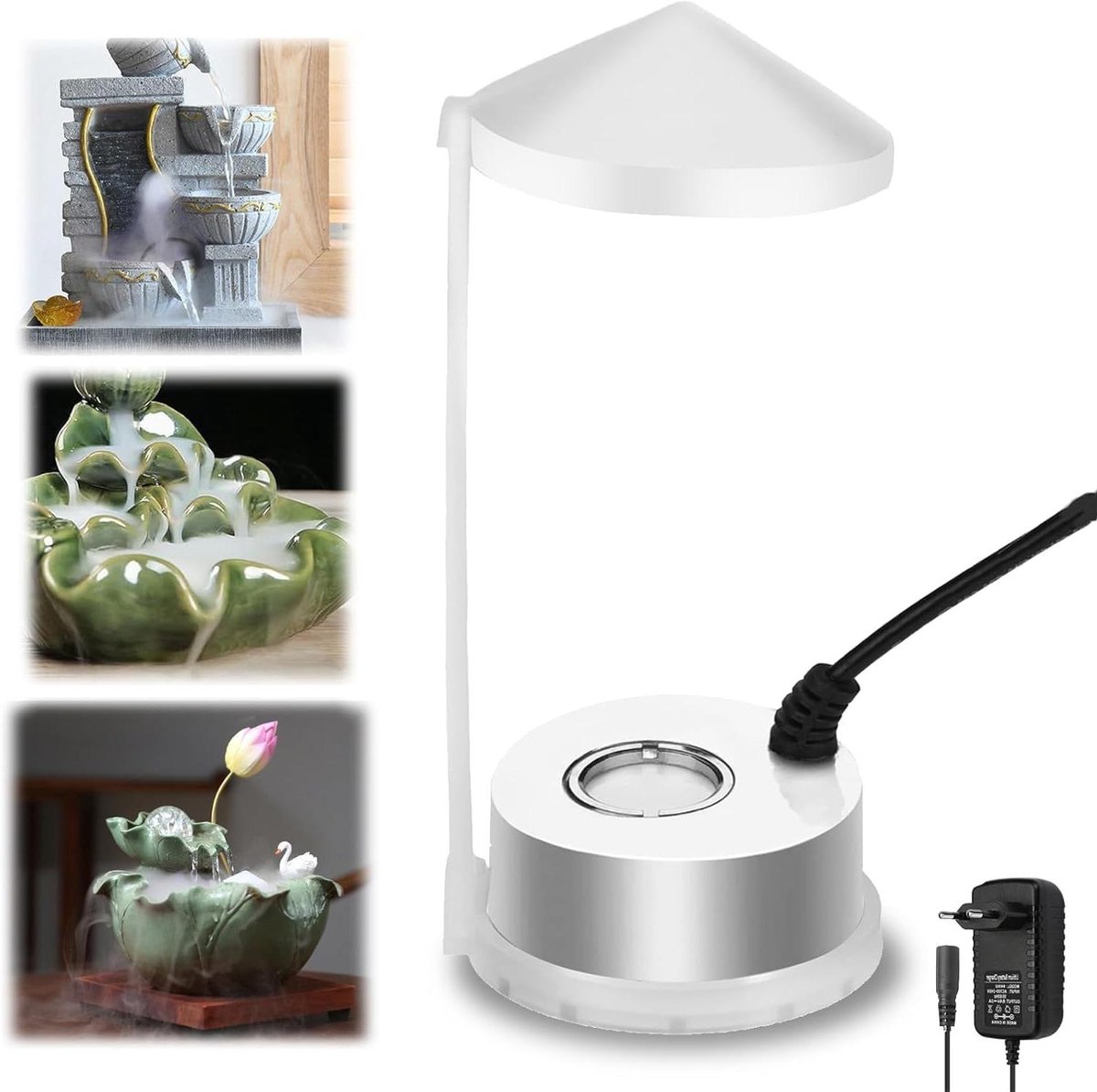 Ultrasone Vernevelaar - Mistmaker Fogger - Sfeerverhogend Effect - Creëert Magische Mist - 350ml Per Uur - Zwart