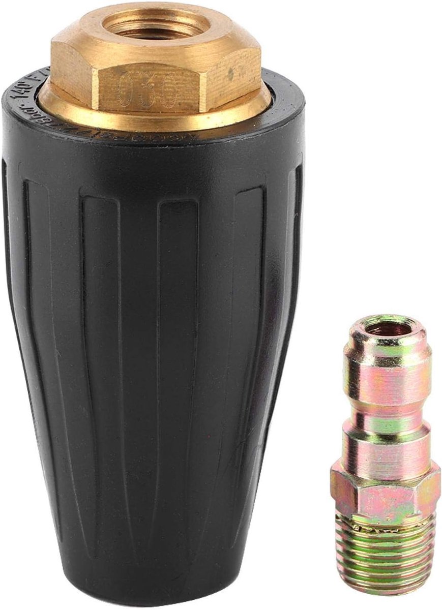 SnelShoppen - Car Pressure Washer Turbo Nozzle 3600PSI 1/4in Rotating Spray Tip - Krachtige Reinigings Tool voor Auto's (2.5 GPM)
