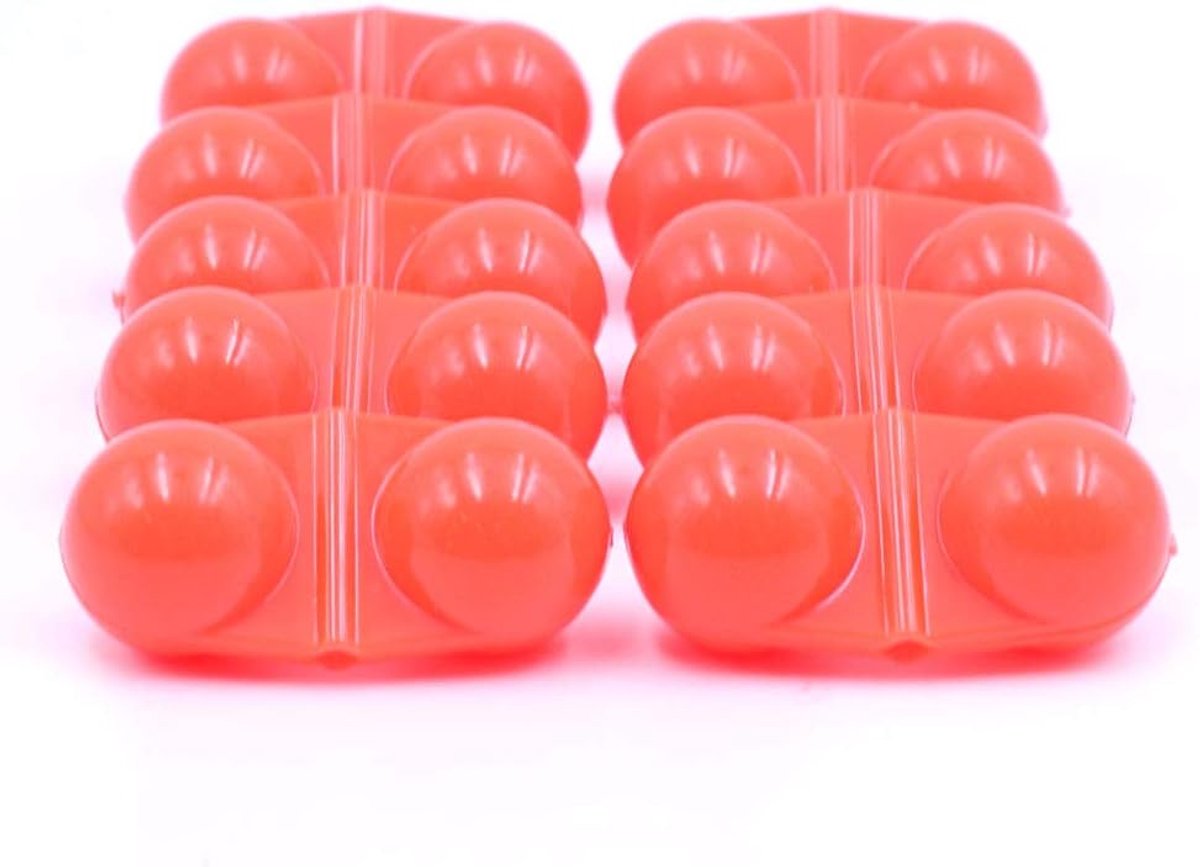 SnelShoppen - 10 Stuks Vissen Dubbele Ratel Geluidsmaker Accessoire voor Aasvissen met Kralen (Rood) - Duurzaam en Effectief voor Ze vissen
