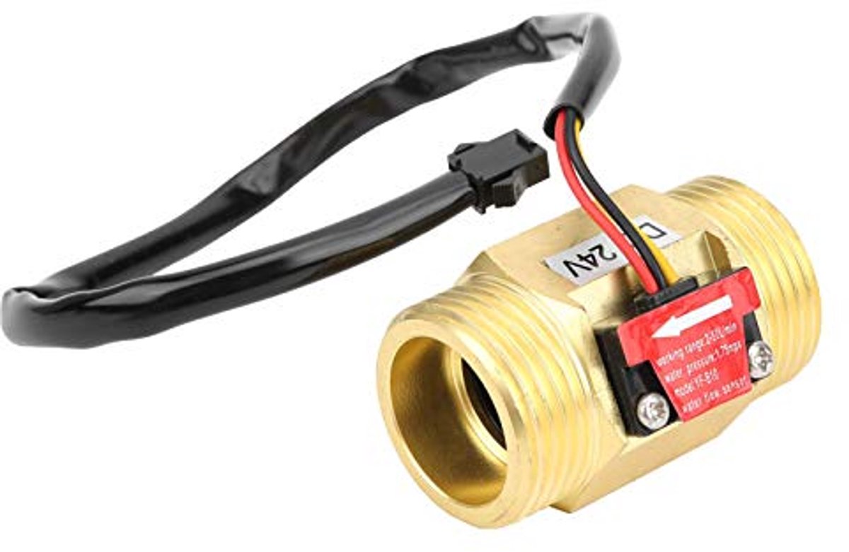 SnelShoppen - Waterdoorstroommeter Sensor G1in Hall Effect Flow Meter Switch DC24V 2~50L/MIN - Voor Tuin, Keuken en Industrie