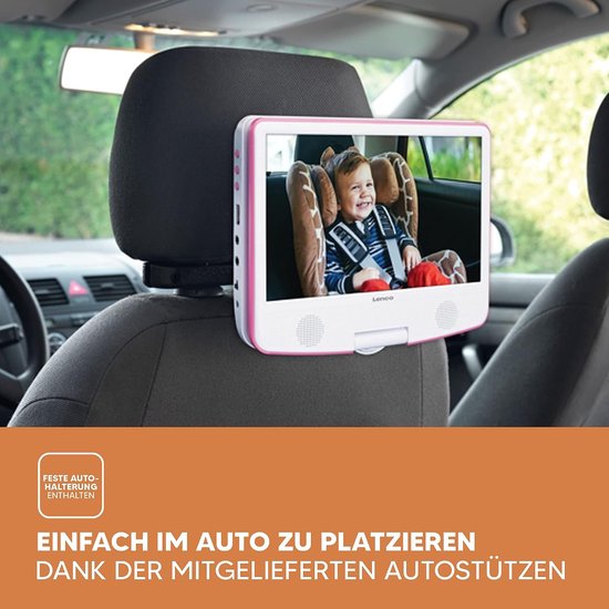 Draagbare DVD-speler - Mobiele Mediaspeler - Reizen en Entertainment - 9 inch Draaibaar Scherm - 174 x 222 cm — afbeelding 3