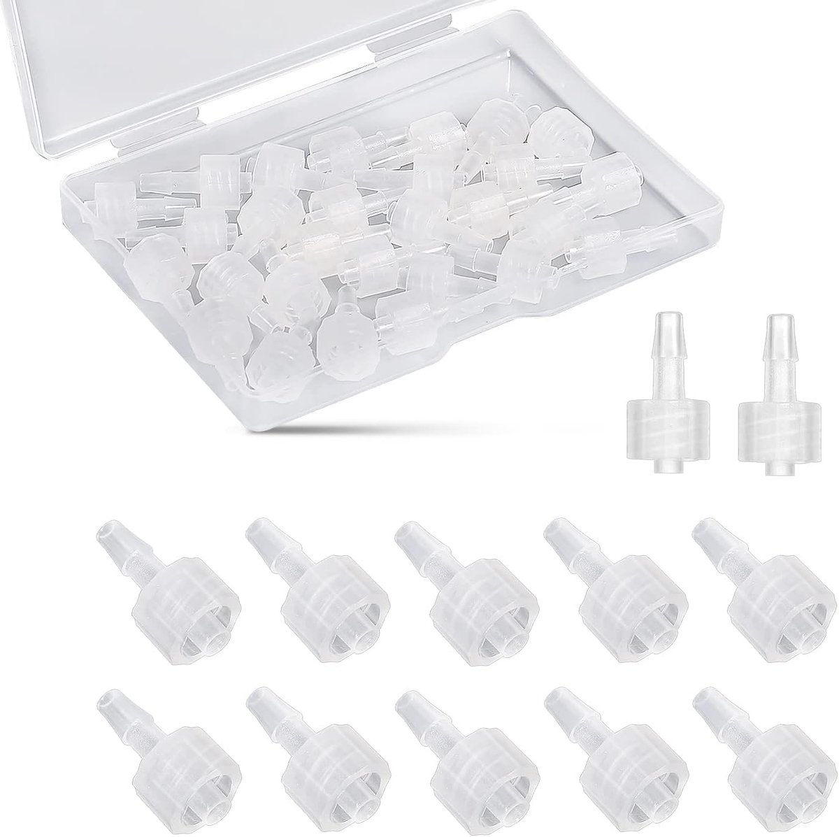 SnelShoppen - 30 Stuks Luer Lock Connector Mannetje, Transparante Luer Lock Adapter 1/8 voor Spuit Koppeling, Hoogwaardige Polypropyleen, Voor Medisch