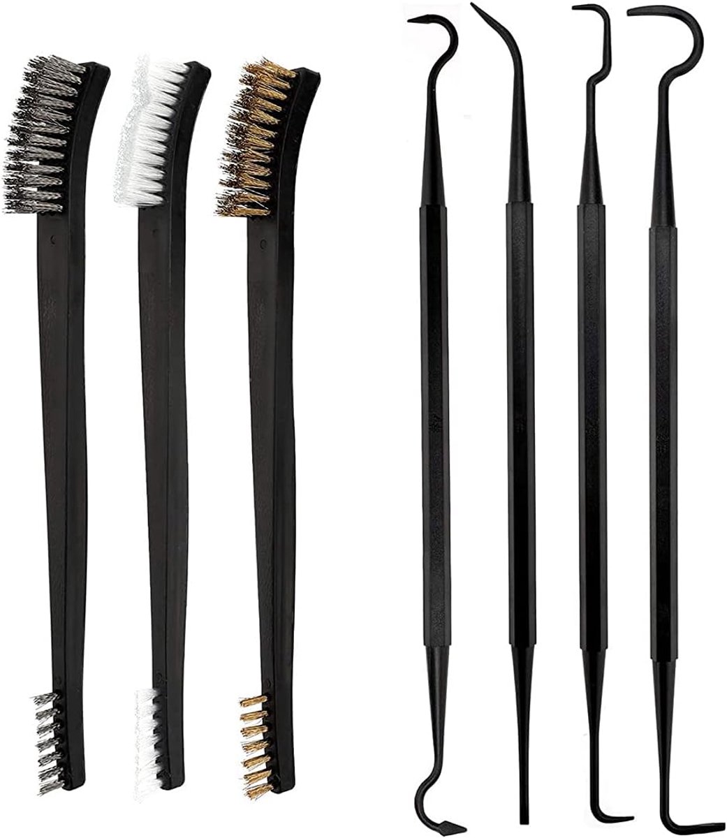 Mini Draadborstel Set - 7 Stuks - Dubbelzijdige Messing, Koper, Nylon en Staal - ShopVlot