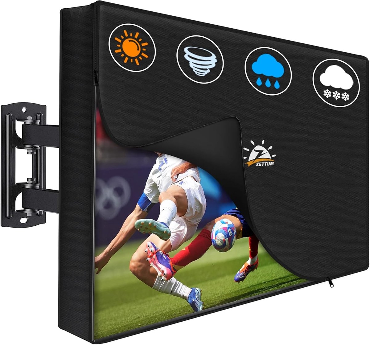 Opvouwbare TV Bescherming voor 48 tot 50 Inch Televisies - Waterdichte en Sterke Beschermhoes van 600D Oxford Stof met PU Coating, Rits en Vouwfunctie voor Optimale Bescherming