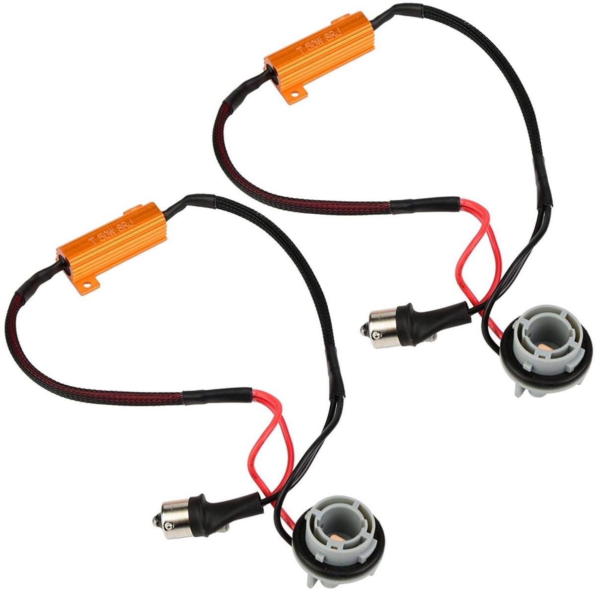 SnelShoppen - Resistor Bedrading Harness P21W LED 2Pcs/Set Load Weerstand Connector Draad voor LED Knipperlicht 1156