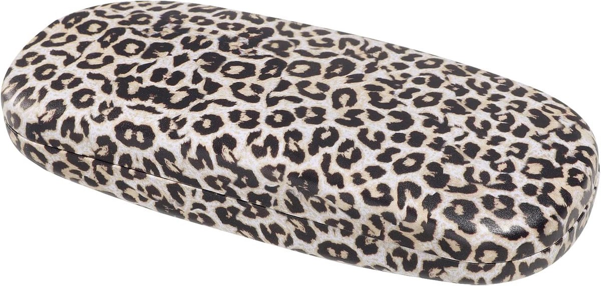 SnelShoppen - Hard Brillen Etui van PU Leer, Zonnebril Doos met Schoonmaakdoek, Gebogen Brillen Etui voor Dames en Heren, Draagbare Brillen Organizer