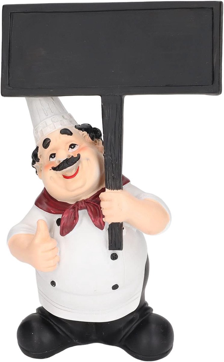 SnelShoppen - 20.5 x 14.5 x 6.8 cm, Functionele Decoratie, Keukenfiguur, Amerikaanse Landstijl, Koken, Haringen, Hars, Voor Thuis, Keukens, Bistros, B