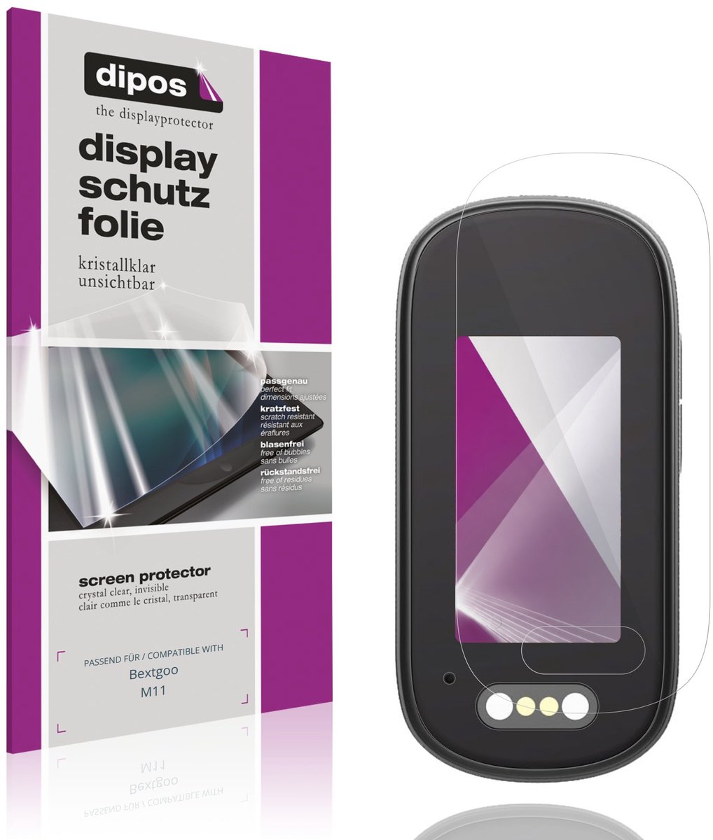 dipos – 4x Beschermfolie geschikt voor Bextgoo M11 | Krasbestendige & heldere Screenprotector Ultra-Thin