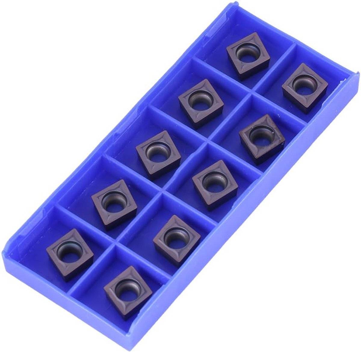 SnelShoppen - Box met 10 Stuks Snijbladen Rotonde Inserts CNC Snijders Carbide Ruitvorm CCMT09T304 VP15TF Voor Draaibanken, Freesmachines, Staalbewerk