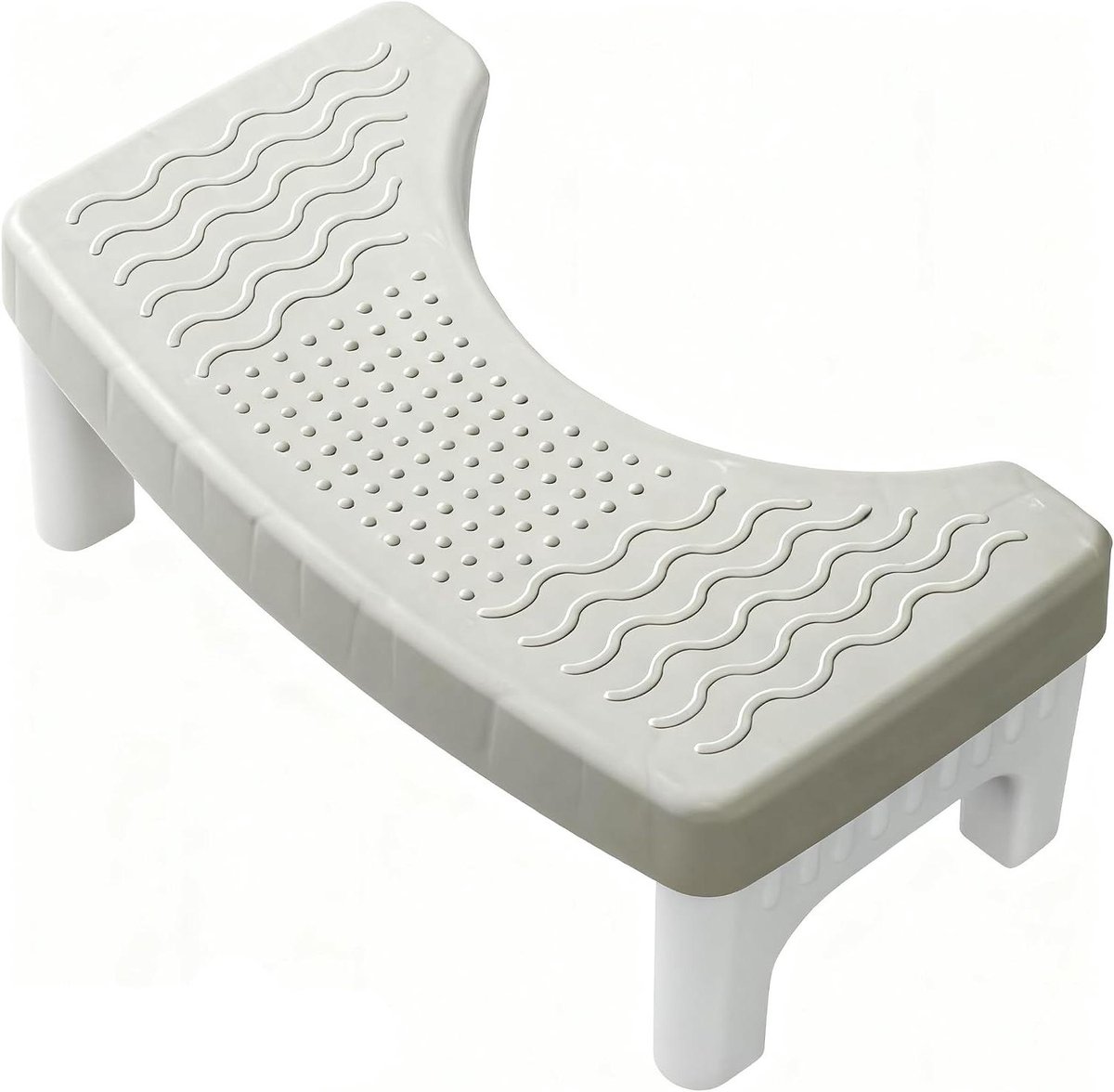 Opvouwbare Toiletkruk - WC Krukje - Verbeteren Lichaamshouding - Ruimtebesparend Ontwerp - 21 x 17 x 40 cm - Grijs