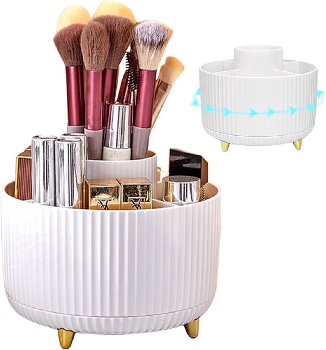 360 Graden Draaibare Make-up Organizer voor Kamer, Badkamer en Slaapkamer - Perfect voor Make-up en Accessoires